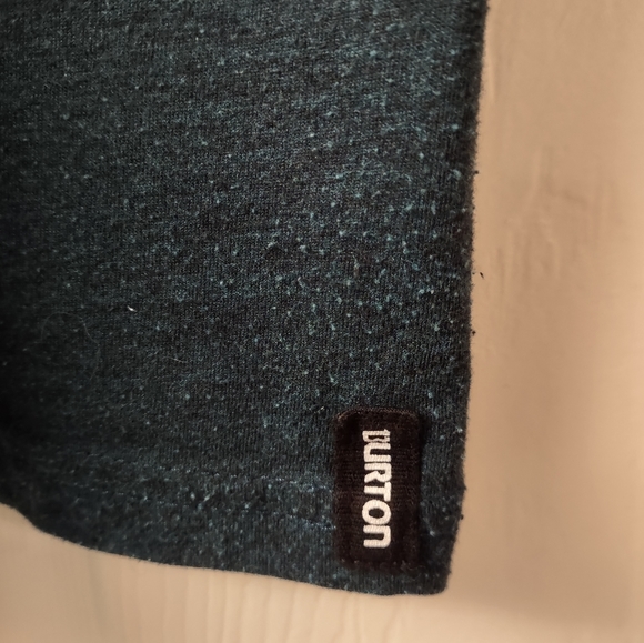 Men's Slim Fitting Medium Size Burton Teal Tee Shirt - Picture 4 of 5